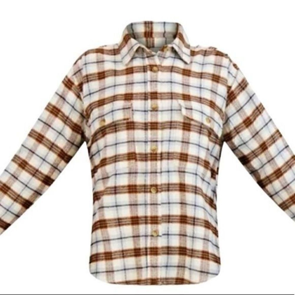 Free Assembly Womens Long Sleeve Work Shirt Medium NWT Flannel - Picture 11 of 11